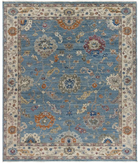 Majestic Oushak  MAJ-104 Blue - Ivory