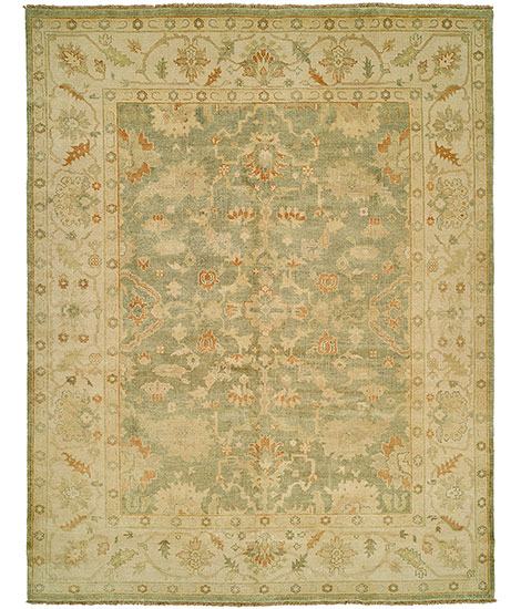 Oushak Crown  B-70 LT. Green - Ivory