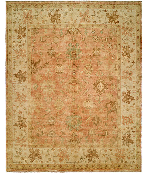Oushak Crown  B-26 Peach - Ivory